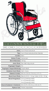 kursi roda aluminium ringan 868LAJ